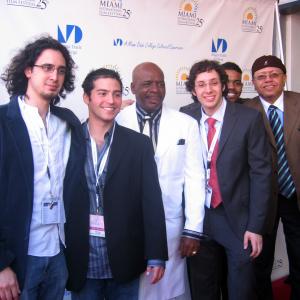 From left: Jorge Valdes-Iga, Sam Rega, Leo Casino, Joshua Miller, Eric Bendross, and Alvin Harris at 2008 Miami International Film Festival premiere of 