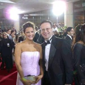 On the Red Carpet at the Golden Globe Awards with Drew Barrymore.