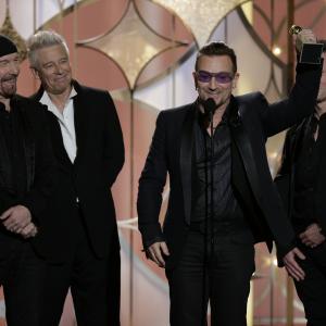 Bono Adam Clayton Larry Mullen Jr The Edge and U2 at event of 71st Golden Globe Awards 2014