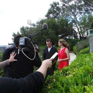 Carly Steel and Matt Damon at the Hotel du Cap at the Cannes International Film Festival