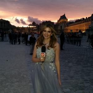 Entertainment Tonight Correspondent Carly Steel covers Kim Kardashian and Kanye Wests wedding festivities at Versailles