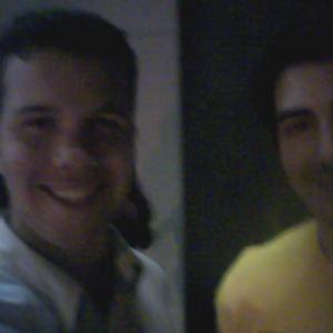 Nicholas McDonald with Brandon Routh in Hollywood.