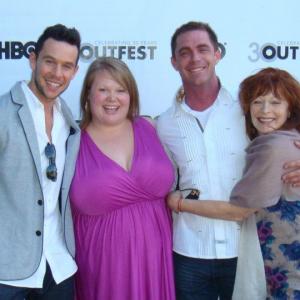 At the LA premiere of PETUNIA at OutFest with FRANNY co-star, Frances Fisher, executive producer Scott Lukas & producer Jordan Yale Levine.