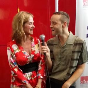 Kassie Depaiva talks to Bobby Paradise on the red carpet for Child Help
