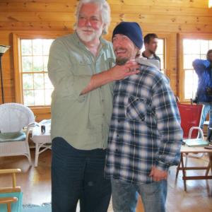 Flood Reed with Gunnar Hansen (Texas Chainsaw Massacre), on the set of SLEW HAMPSHIRE.
