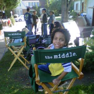 Terrell Ransom, Jr. on the set of The Middle. (2011)
