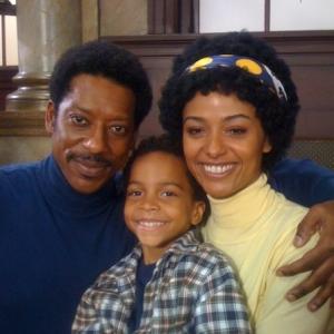 Still of Orlando Jones, Meta Golding and Terrell Ransom Jr for the movie The Chicago 8