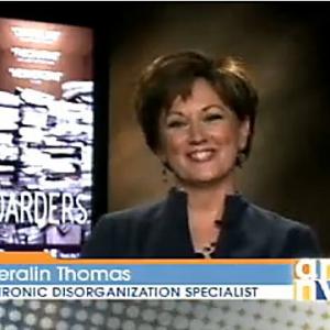 Geralin on a Satellite Tour talking about Hoarders TV Show