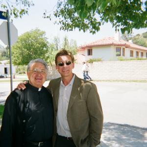Michael Durrell, Peter Kluge on the set of BARRY MUNDAY (2008)