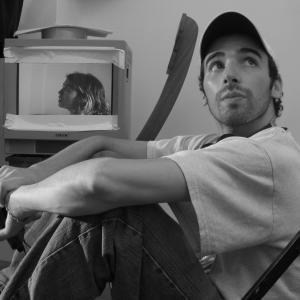 Director Djamel Bennecib on set filming short film Un Aperu du Bonheur 2003