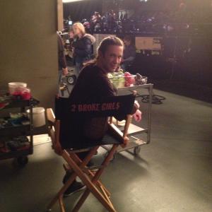 On Set 2 Broke Girls. Just chillin out the way until my scene. :)
