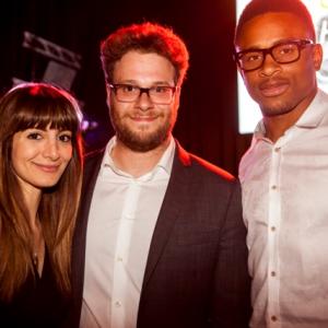 Nasim Pedrad, Seth Rogen and Nnamdi Asomugha at the 2013 Hilarity for Charity Event in Los Angeles