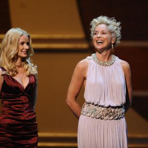 Farris Patton and Sharon Stone at the GLAAD Media Awards in the Kodak Theatre