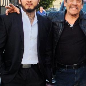 Marcus Natividad with Danny Trejo in BULLET feature film