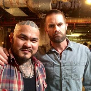 on set with Garret Dillahunt aka Ty Walker from Justified TV series and Hand of God