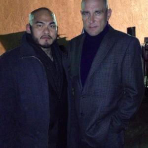 Marcus Natividad and Vinnie Jones on Blood of Redemption feature film