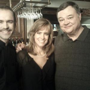 Rich Swingle as Claud, a French chef in an Italian restaurant in Tulsa, Oklahoma, with cast-mates Craig Walters (Martin) and Catherine Mary Stewart (Kathleen).