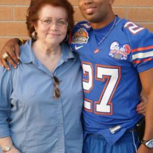 Bobbi Hill and Gator Telly Concepcion on the set of Gator Glyss Commercial