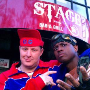 As MC Chalkskin, with DJ Pop'N'Fresh (Kariem Marbury).
