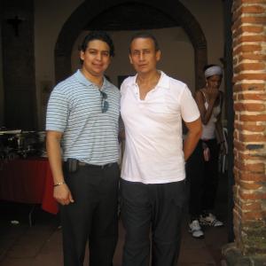 Ed Garcia and Juan Fernandez, on set Tropico de Sangre, 2008.