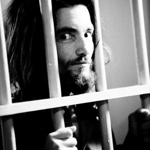From the set of House of Manson Ryan Kiser getting his Charles Manson on