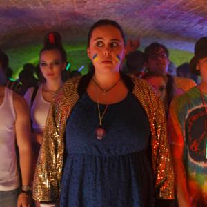 Still of Darren Evans Jodie Comer Ciara Baxendale Dan Cohen and Sharon Rooney in My Mad Fat Diary 2013