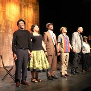 Cast of Sonnys Blues on tour in France written by James Baldwin and directed by Margo Hall