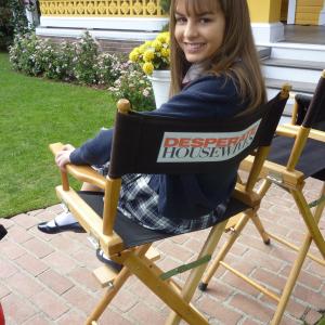 Lindsay Ryan on the set of ABCs Desperate Housewives