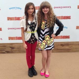 Rowan Blanchard and Piper Reese at the Premiere for Freeboards.