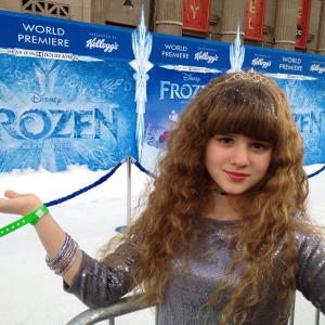 Piper Reese on the red carpet at the World Premiere of Disneys Frozen in Hollywood