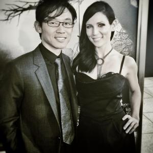 Victoria Paege and James Wan at event of The Conjuring