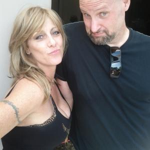 June 2012 SOA, Biker chick casting call... with my buddy Barry