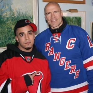 W/ Mark Messier. Pepsi/Lays commercial shoot.