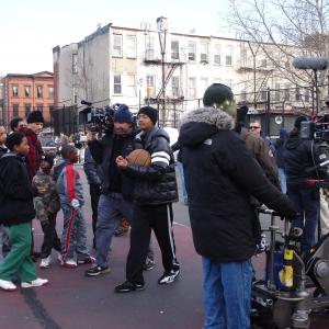 Germir Robinson on set of Person of Interest Episode 114 Wolf and Cub