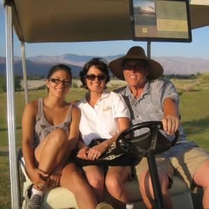 Brise Maine, Vida Maine & Mark Maine on the set of Hole in One: American Pie Plays Golf