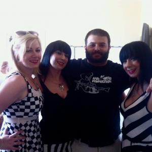Edward Payson with Director Jessica Cameron and the Soska Sisters
