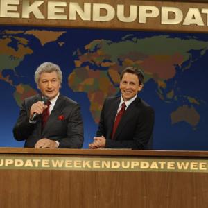 Still of Alec Baldwin and Seth Meyers in Saturday Night Live (1975)