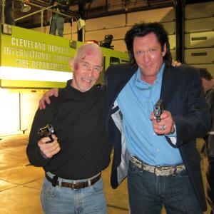 On set of ICE Agent Ray ONeill  Michael Madsen 2012