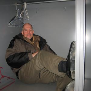 Ray O'Neill on set & trying to catch a little down time, 2012