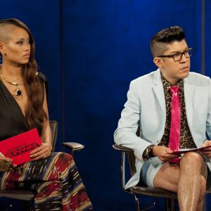 Still of Anya AyoungChee and Mondo Guerra in Project Runway 2004