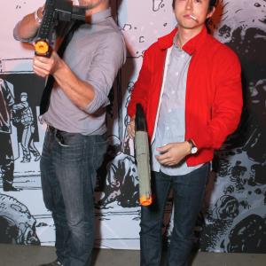 Norman Reedus and Steven Yeun at event of Vaiksciojantys negyveliai 2010