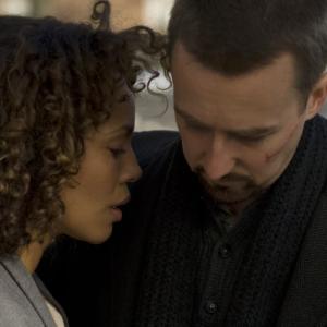 Still of Edward Norton and Carmen Ejogo in Pride and Glory 2008