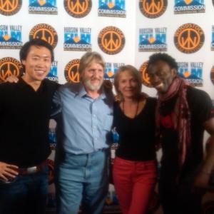 Stephen Lin, Steve Edwards, Claire Varney and Babs Olusanmokun at The Woodstock Film Festival
