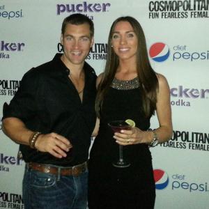 Tyler with his date at the Cosmo Bachelor Reunion party in NYC
