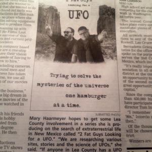 Article about 2Fat Guys Looking for a UFO