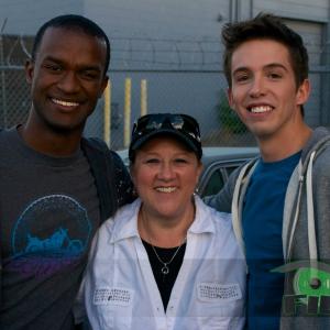With my two Stars: Michael & Bradley on set of 