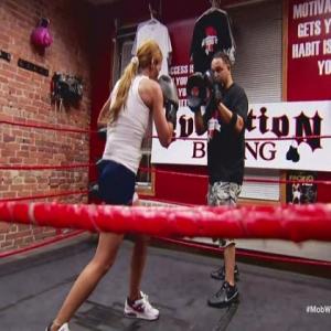 Anthony Pezzolanti doing Mitts with Drita D'Avanzo on MobWives season 2