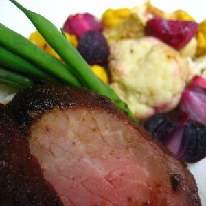 Filet with tricolor cauliflower