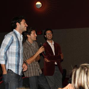 Mike and Dan Palermo talking to their audience at the Mississauga Independent Film Festival