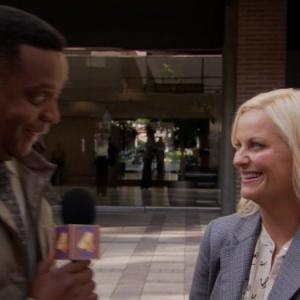 Still of Amy Poehler and Jay Jackson in Parks and Recreation 2009